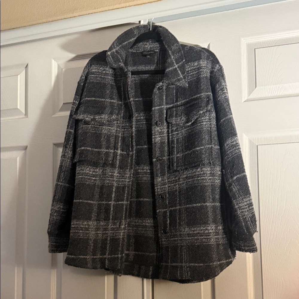 #154 - Plaid Gray Women's Shacket